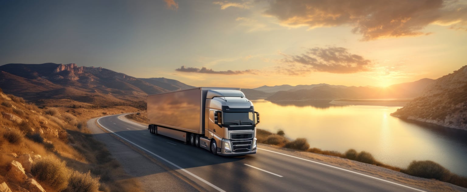 Professional auto transport truck carrying vehicles across America